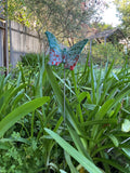 Butterfly, Large, Ceramic, green and burgundy by JJ Potts