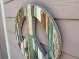 Peace Sign - Green, Wall Hanging Art by Dryads Dancing