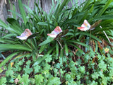 Butterfly Small Set Of Three - Copper Sculpture by Haw Creek Forge