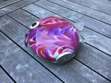 Fish Glass Garden Sculpture, Mauve