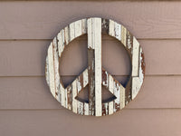 Peace Sign - White, Wall Hanging Art by Dryads Dancing