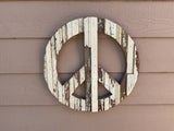 Peace Sign - White, Wall Hanging Art by Dryads Dancing