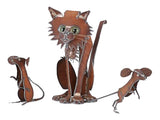 Sitting Cat Metal Sculpture by Henry Dupere