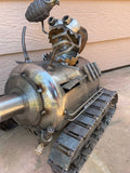 One Man Tank Holding Hand-Grenade, Riding Propane Tank, by Artist Fred Conlon of Sugarpost