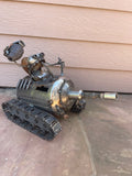 One Man Tank Holding Hand-Grenade, Riding Propane Tank, by Artist Fred Conlon of Sugarpost