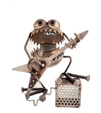 Rocker Playing Guitar, Garden Sculpture by Artist Fred Conlon of Sugarpost