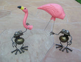 Flamingo Away - Double -  Garden Art by Artist Fred Conlon of Sugarpost