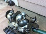 Two Man Tank, Gnome Be Gone, Holding Hand-Grenade, Riding Propane Tank, by Artist Fred Conlon of Sugarpost