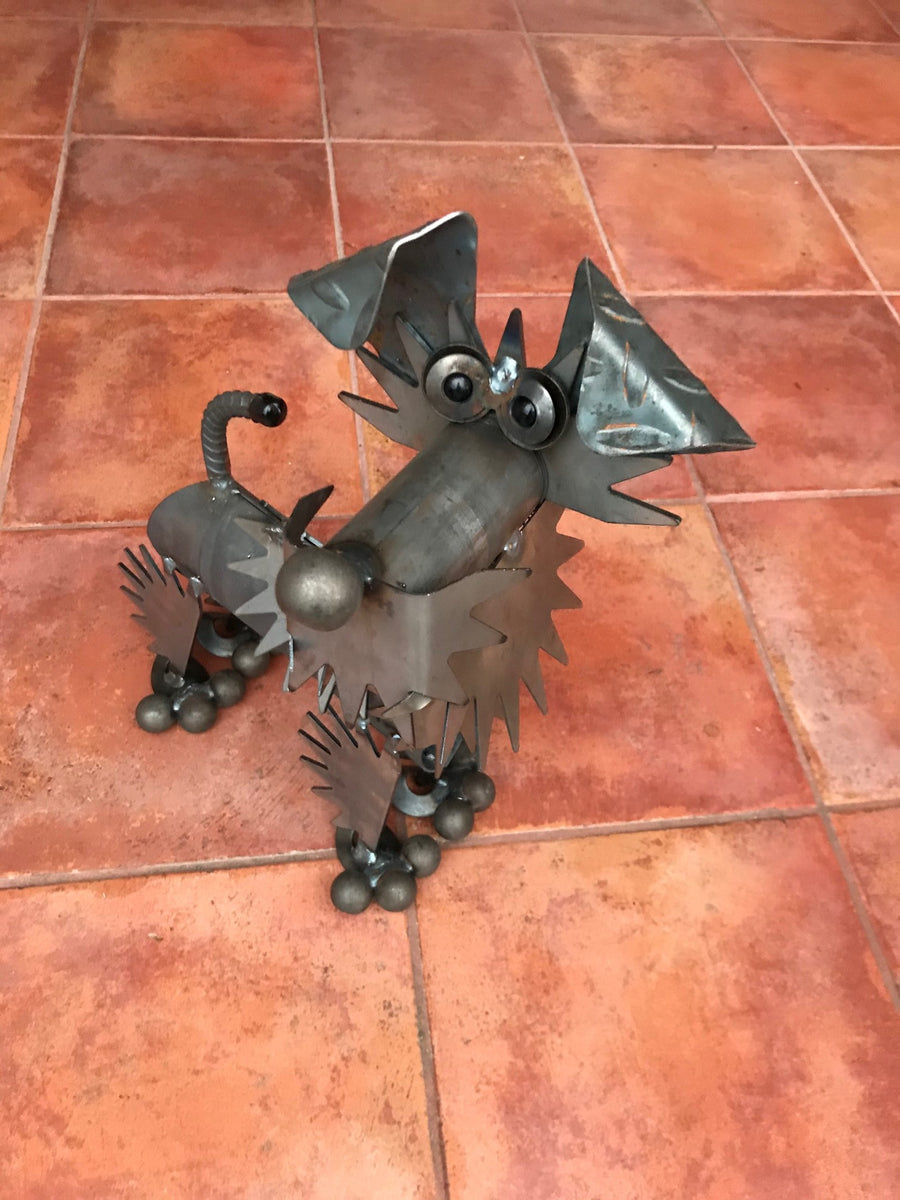 Terrier Dog Metal Garden Sculpture by Yardbirds