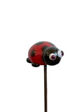 Fused Glass Bee & Ladybug - Set Of Two - House Plant Stake