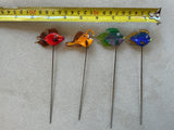 Fish - Glass - Set Of Four - House Plant Stakes