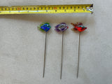 Fish - Glass - Set Of Three- House Plant Stakes