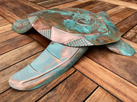Sea Turtle - Copper Sculpture by Haw Creek Forge