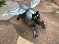 Flying Pig, Garden Sculpture by Artist Fred Conlon of Sugarpost