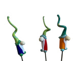 Gnome Glass - Set Of Three - House Plant Stake