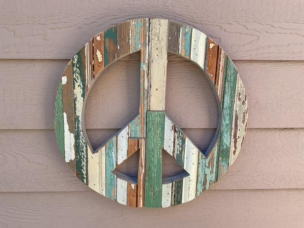 Peace Sign - Green, Wall Hanging Art by Dryads Dancing