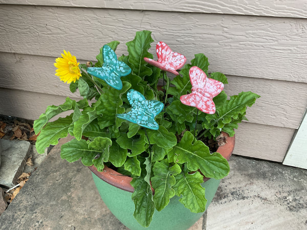 Butterflies, Small, Ceramic, Set Of Four by JJ Potts