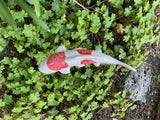 Koi Fish - Fuji Red, Ceramic Garden Sculpture by JJ Potts