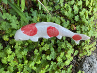 Koi Fish - Fuji Red, Ceramic Garden Sculpture by JJ Potts