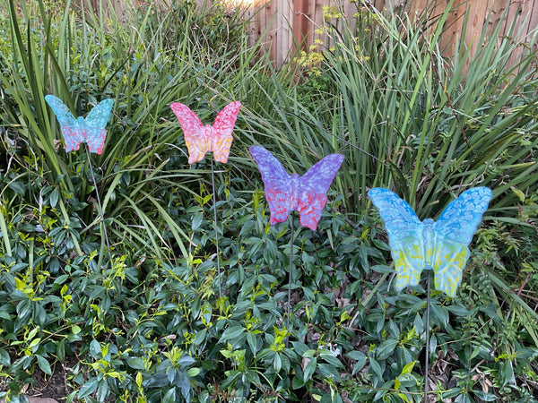 Butterflies - Set Of Four, Large, Ceramic by JJ Potts
