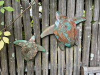 Sea Turtle - Copper Sculpture by Haw Creek Forge