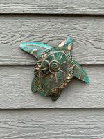 Sea Turtle - Copper Sculpture by Haw Creek Forge