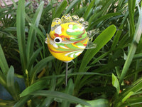 Fish Glass Garden Sculpture, Yellow/green