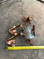 Leaping Frog - Copper Sculpture by Haw Creek Forge