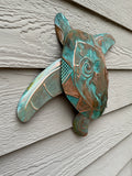 Sea Turtle - Copper Sculpture by Haw Creek Forge