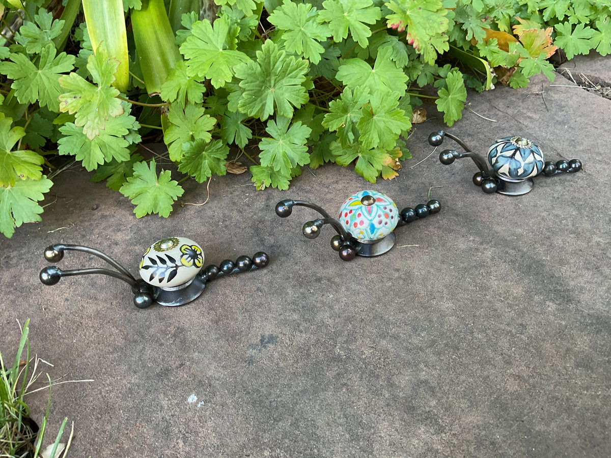 Snail Set Of Three Metal Garden art by Bandana Yardbirds