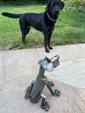 June Bug The Lab - Dog Metal Garden Sculpture by Yardbirds