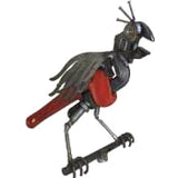 Bird On Perch, Garden Sculpture by Artist Fred Conlon of Sugarpost