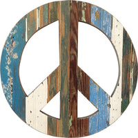 Peace Sign - Blue Wall Hanging Art by Dryads Dancing