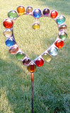 Heart - Glass Garden Sculpture by Diane Markin