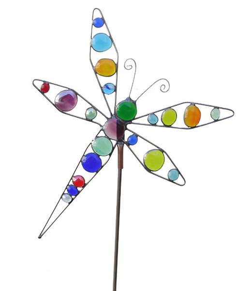 Dragonfly - Glass Garden Sculpture by Diane Markin