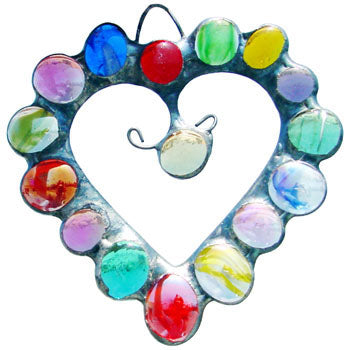 Heat - Glass Gem Ornament by Diane Markin