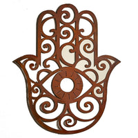 Hamsa Hand, Metal Wall Hanging Sculpture Art by Elizabeth Keith Designs