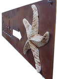 Beach Arrow Sign with Starfish, Outdoor Decor by Elizabeth Keith Designs