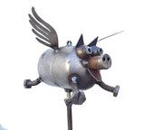 Flying Pig, Garden Sculpture by Artist Fred Conlon of Sugarpost