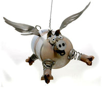 Flying Pig, Garden Sculpture by Artist Fred Conlon of Sugarpost