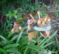 Leaping Frog - Copper Sculpture by Haw Creek Forge