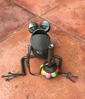 Hookah Frog - Metal Garden Sculpture by Yardbirds