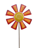 Flower, Red - Fused Glass Plant Stake by Glass Works Northwest