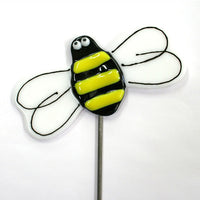 Bee - Fused Glass Plant Stake by Glass Works Northwest