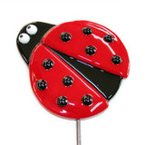 Lady Bug - Fused Glass Plant Stake by Glass Works Northwest