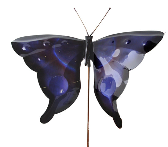 Butterfly- Blue - Copper Garden Sculpture - Haw Creek Forge