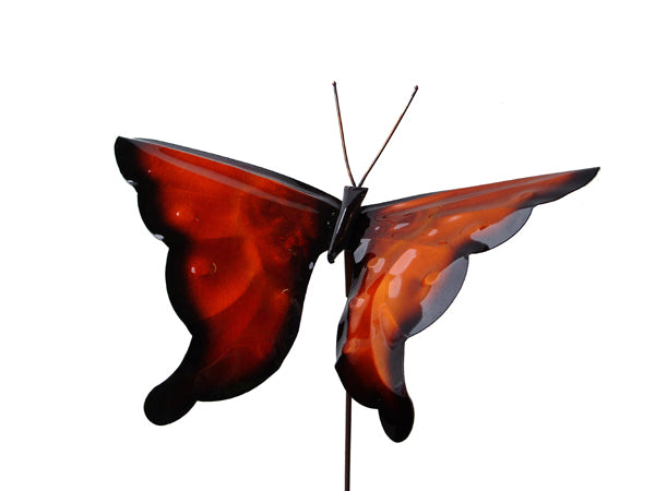 Butterfly- Orange - Copper Garden Sculpture - Haw Creek Forge