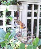 Bird On Nest Copper Sculpture by Haw Creek Forge