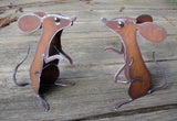 Sitting Mouse - Metal Sculpture by Henry Dupere