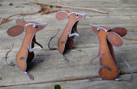 Sitting Mouse - Metal Sculpture by Henry Dupere